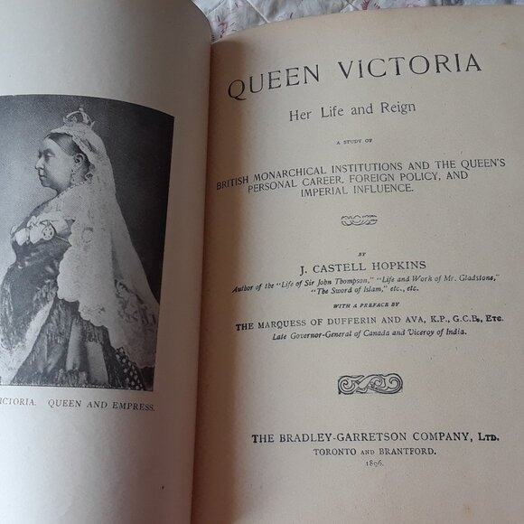 RARE 1896 Queen Victoria Her Life and Reign Antique Book - Picture 8 of 16